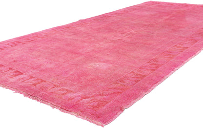 4 x 9 - Pink Vintage Turkish Overdyed Rug - 54067