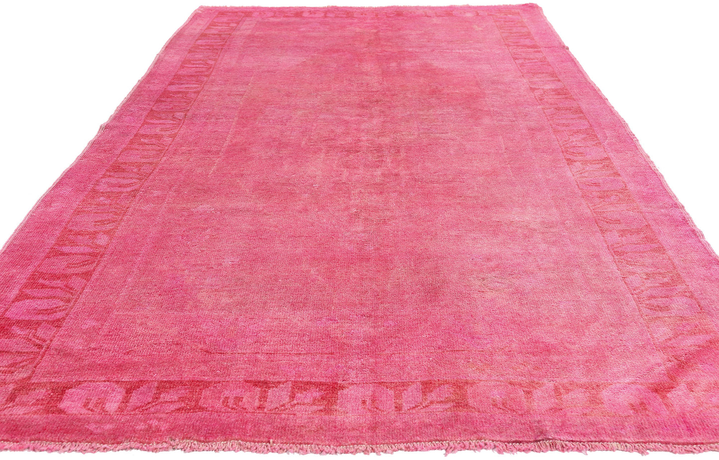 4 x 9 - Pink Vintage Turkish Overdyed Rug - 54067