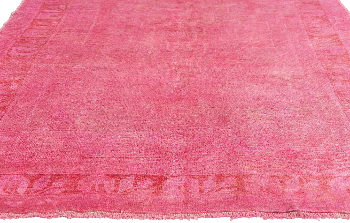 4 x 9 - Pink Vintage Turkish Overdyed Rug - 54067