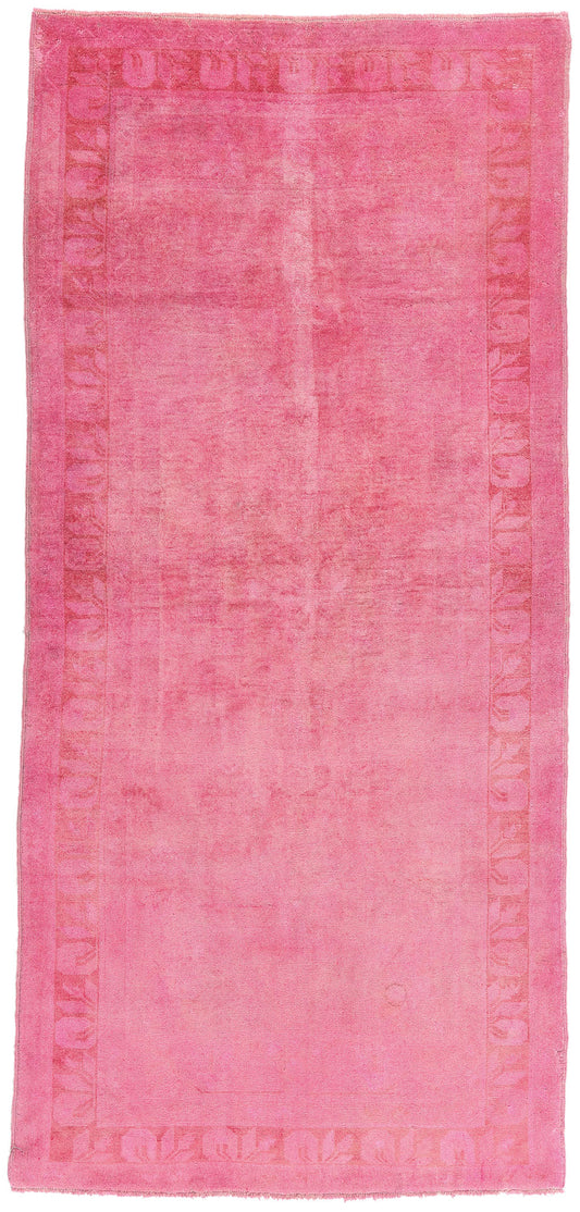 4 x 9 - Pink Vintage Turkish Overdyed Rug - 54067