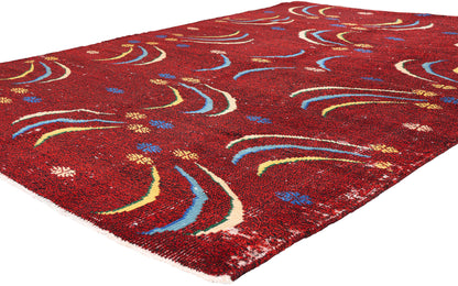 6 x 8 - Red Vintage Turkish Sivas Rug - 54068