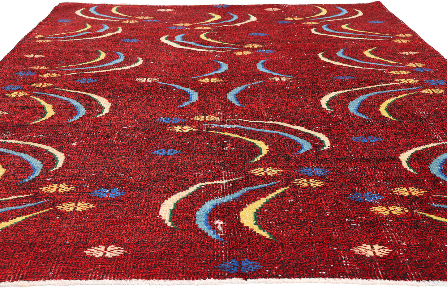 6 x 8 - Red Vintage Turkish Sivas Rug - 54068