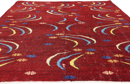 6 x 8 - Red Vintage Turkish Sivas Rug - 54068
