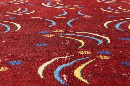 6 x 8 - Red Vintage Turkish Sivas Rug - 54068