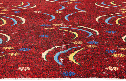 6 x 8 - Red Vintage Turkish Sivas Rug - 54068