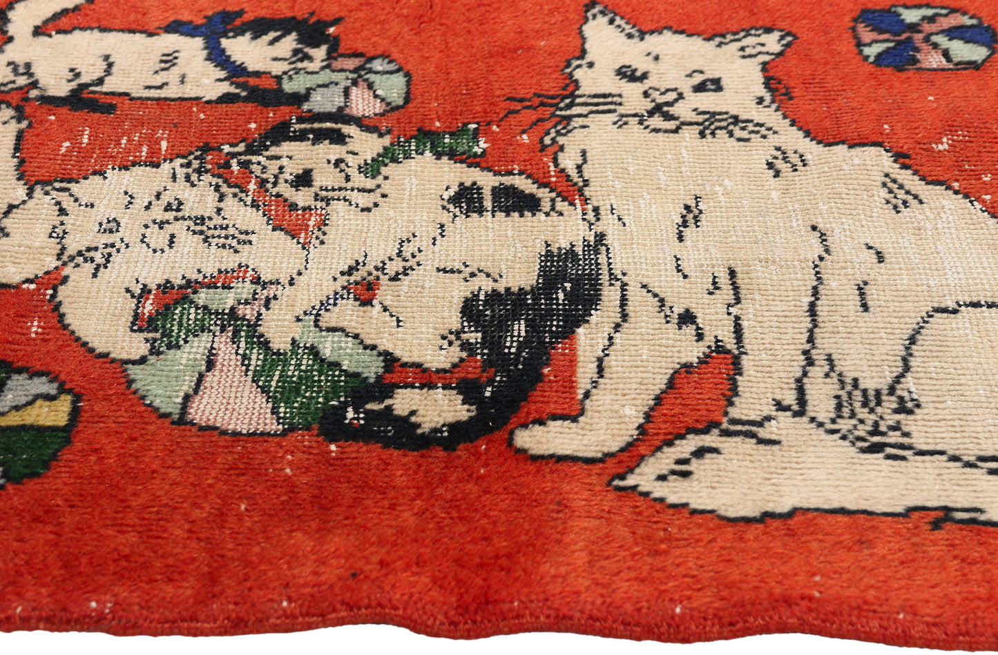3 x 4 - Red Vintage Turkish Sivas Rug - 54069