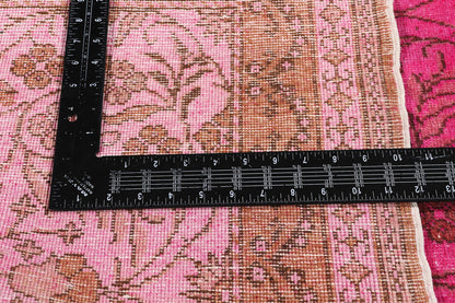 5 x 7 - Pink Vintage Turkish Overdyed Sivas Rug - 54070