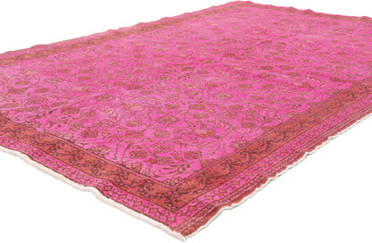 5 x 7 - Pink Vintage Turkish Overdyed Sivas Rug - 54070