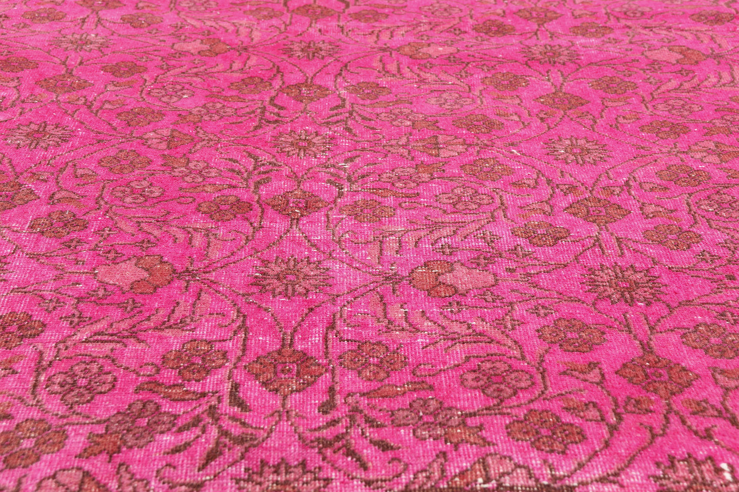 5 x 7 - Pink Vintage Turkish Overdyed Sivas Rug - 54070