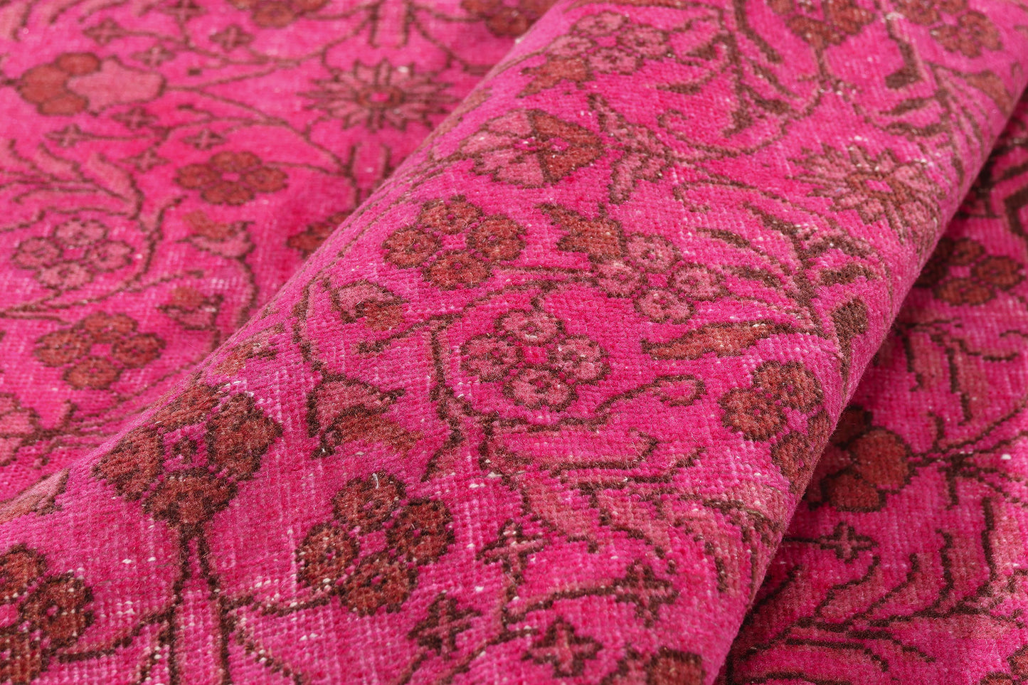 5 x 7 - Pink Vintage Turkish Overdyed Sivas Rug - 54070