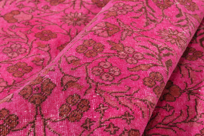 5 x 7 - Pink Vintage Turkish Overdyed Sivas Rug - 54070