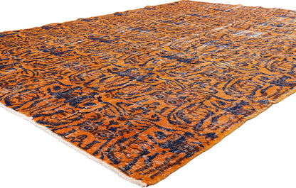 7 x 10 - Orange Vintage Turkish Sivas Rug - 54071