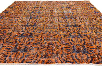 7 x 10 - Orange Vintage Turkish Sivas Rug - 54071
