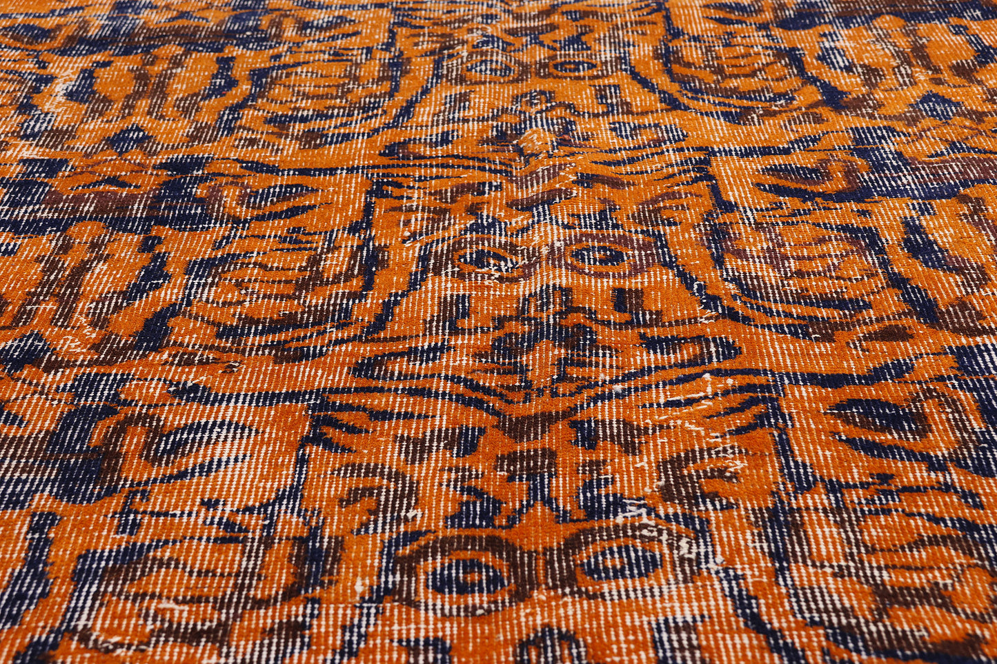 7 x 10 - Orange Vintage Turkish Sivas Rug - 54071