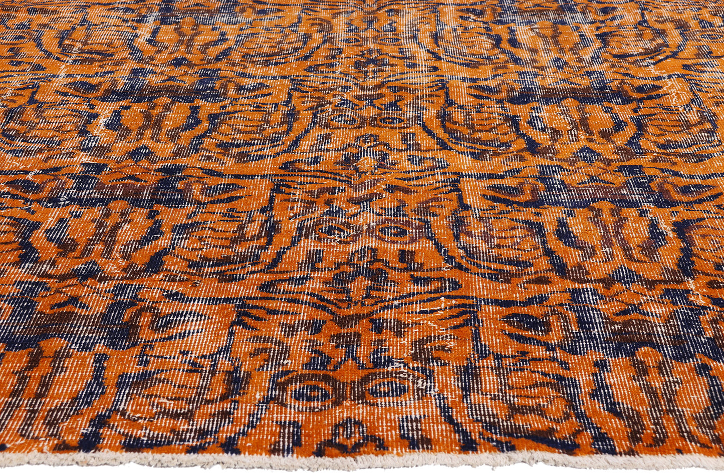 7 x 10 - Orange Vintage Turkish Sivas Rug - 54071