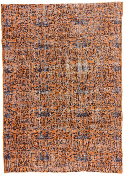 7 x 10 - Orange Vintage Turkish Sivas Rug - 54071