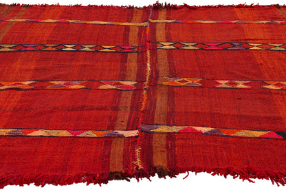 6 x 6 - Red Vintage Turkish Kilim Rug - 54072