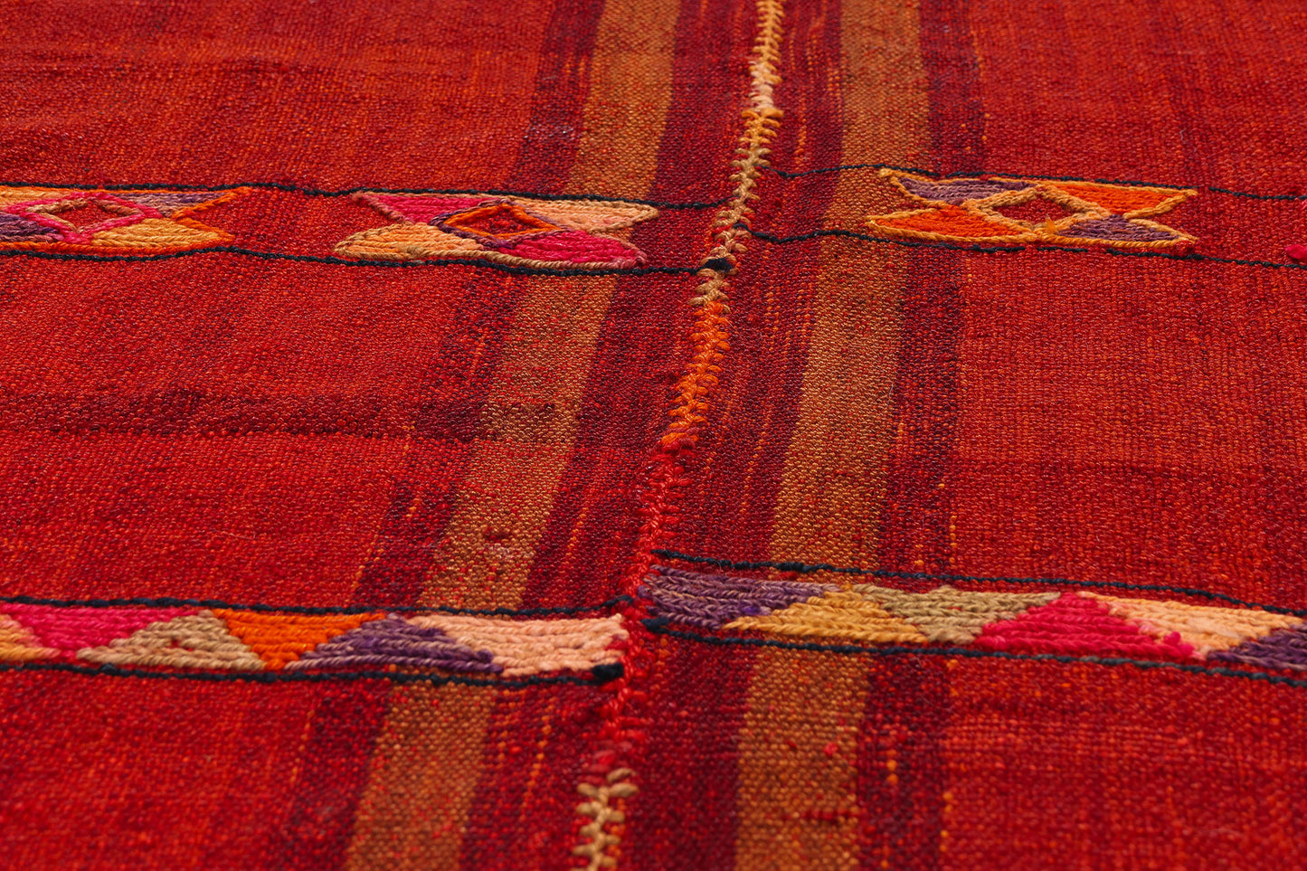 6 x 6 - Red Vintage Turkish Kilim Rug - 54072
