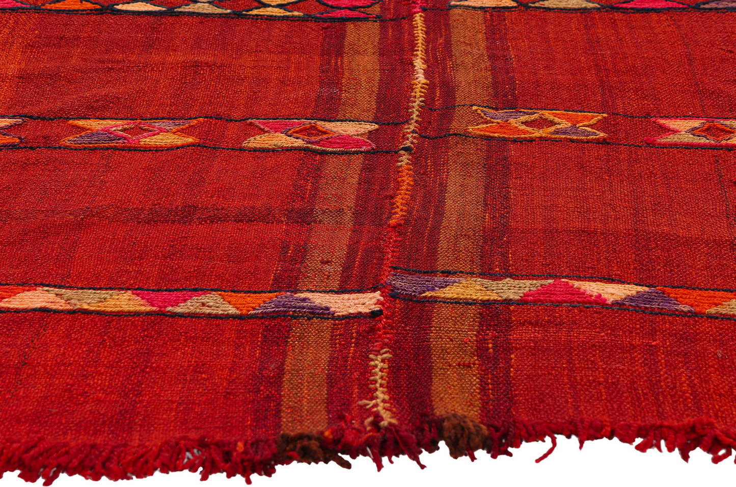 6 x 6 - Red Vintage Turkish Kilim Rug - 54072