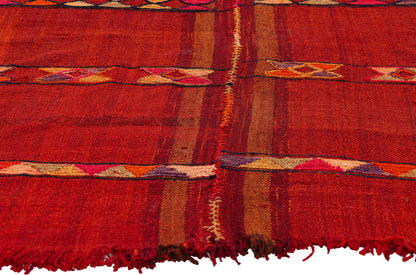 6 x 6 - Red Vintage Turkish Kilim Rug - 54072