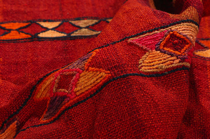 6 x 6 - Red Vintage Turkish Kilim Rug - 54072