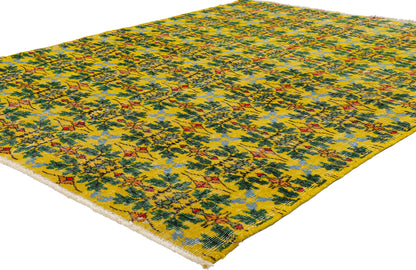 5 x 6 - Yellow Vintage Turkish Sivas Rug - 54073
