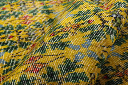 5 x 6 - Yellow Vintage Turkish Sivas Rug - 54073