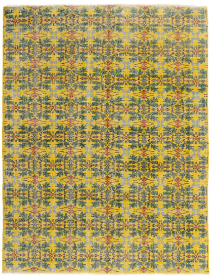 5 x 6 - Yellow Vintage Turkish Sivas Rug - 54073