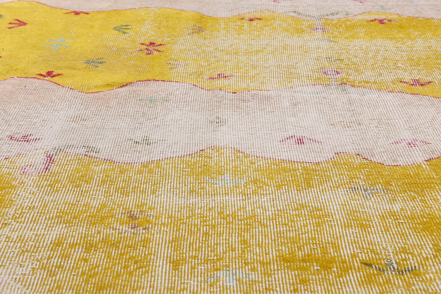 5 x 8 - Yellow Vintage Turkish Sivas Rug - 54074