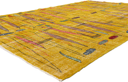 7 x 10 - Yellow Vintage Turkish Sivas Rug - 54075