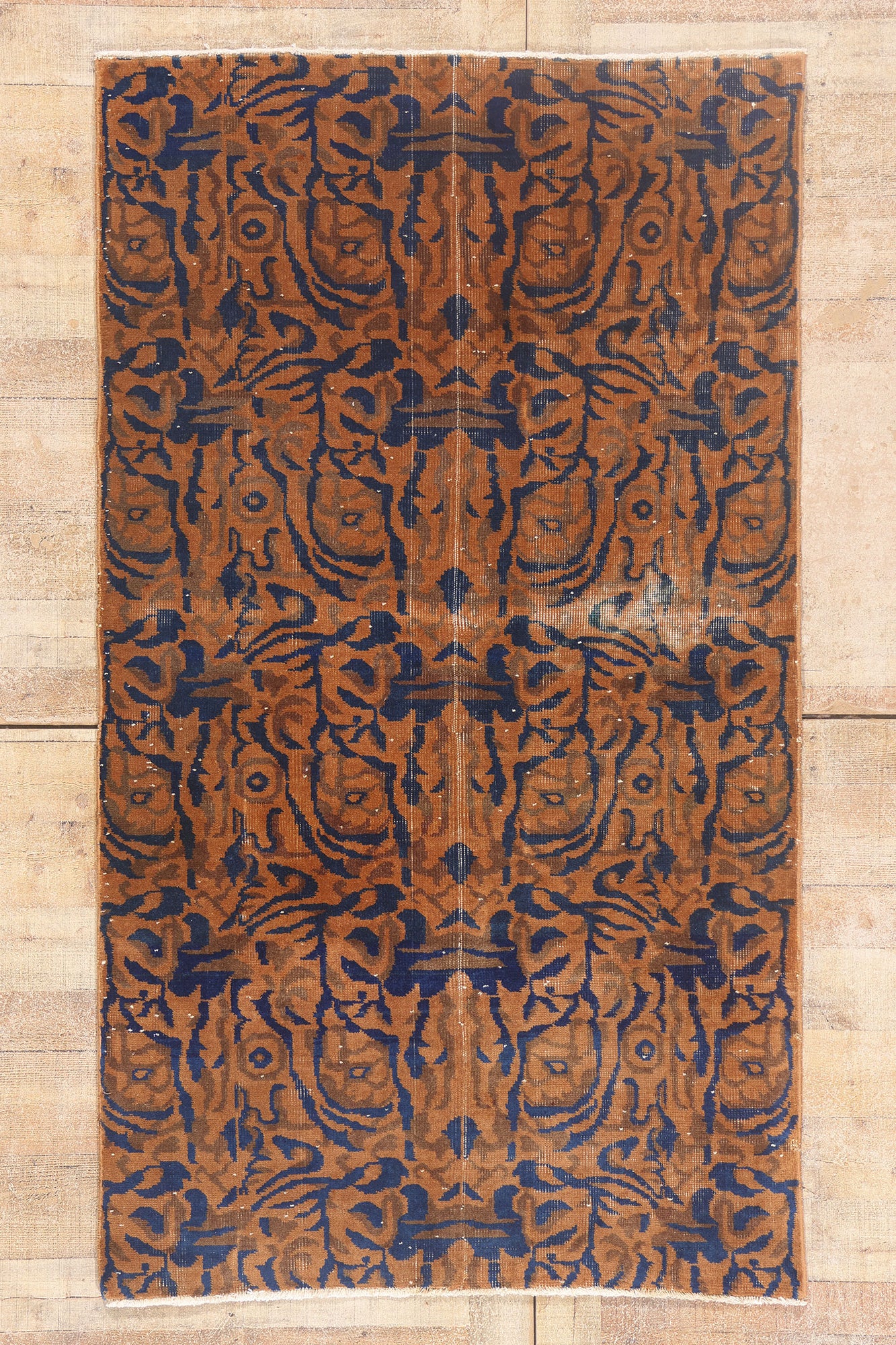4 x 7 - Rust Vintage Turkish Sivas Rug - 54076