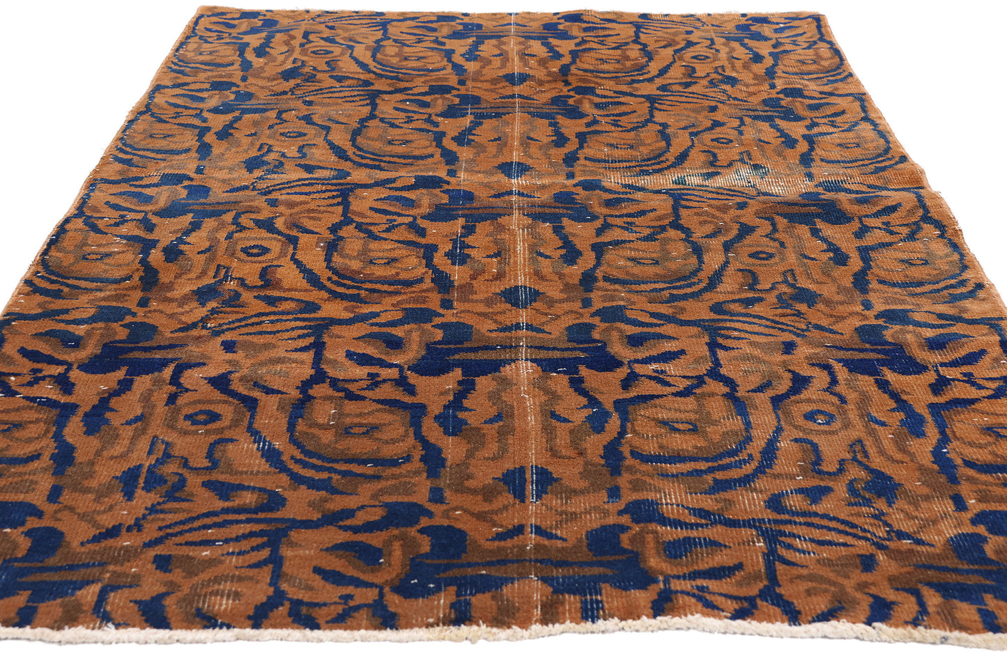 4 x 7 - Rust Vintage Turkish Sivas Rug - 54076