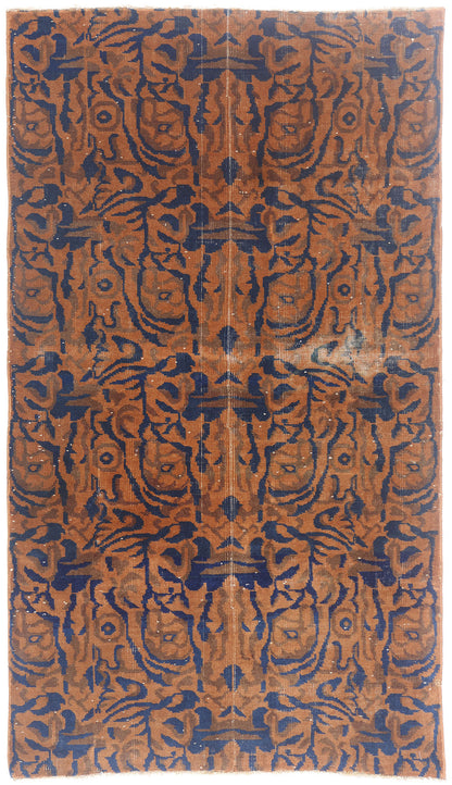 4 x 7 - Rust Vintage Turkish Sivas Rug - 54076