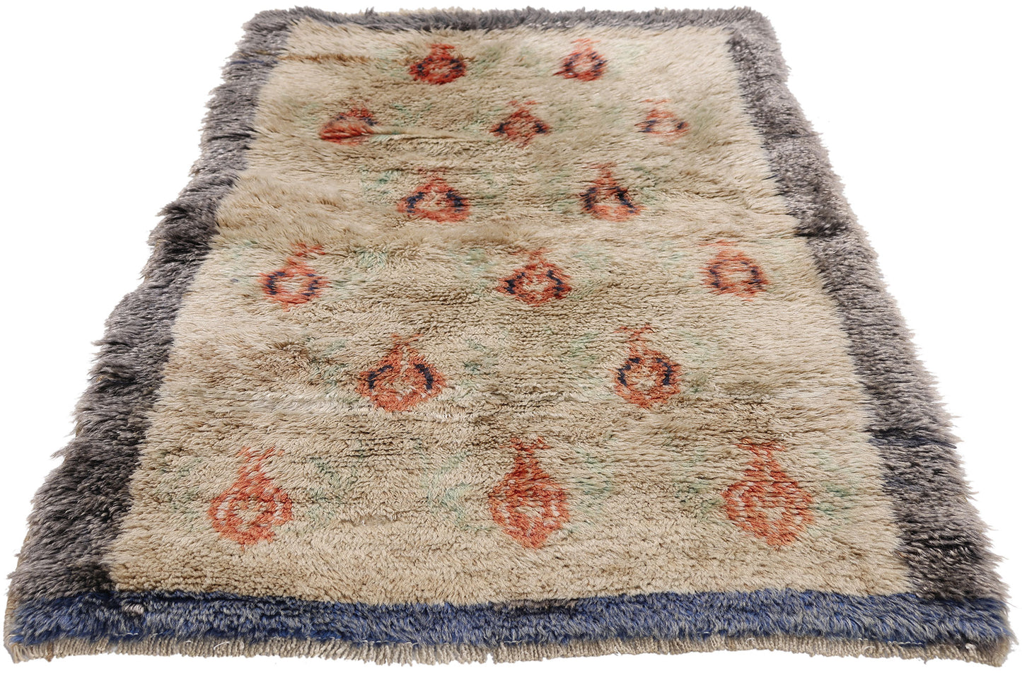 2 x 5 - Beige Vintage Turkish Tulu Rug - 54077