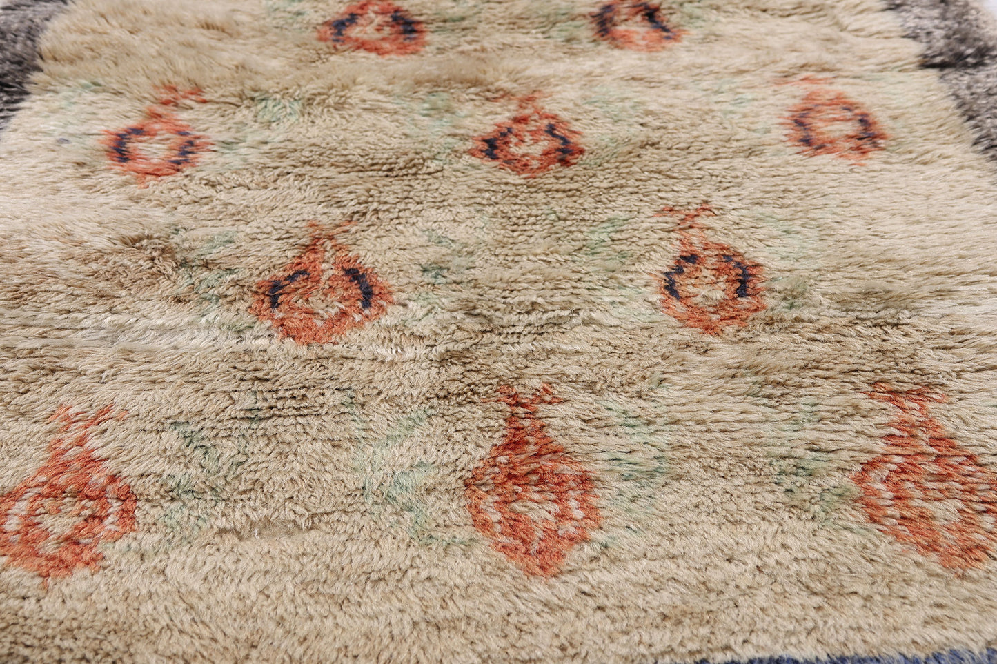 2 x 5 - Beige Vintage Turkish Tulu Rug - 54077