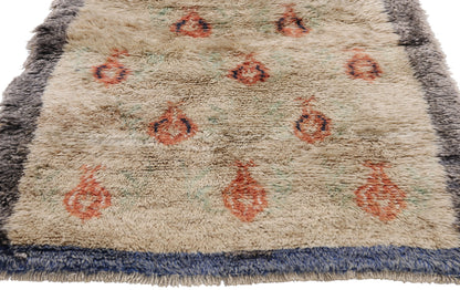 2 x 5 - Beige Vintage Turkish Tulu Rug - 54077