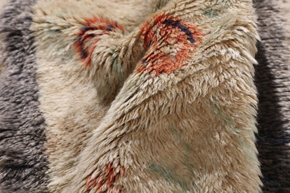 2 x 5 - Beige Vintage Turkish Tulu Rug - 54077