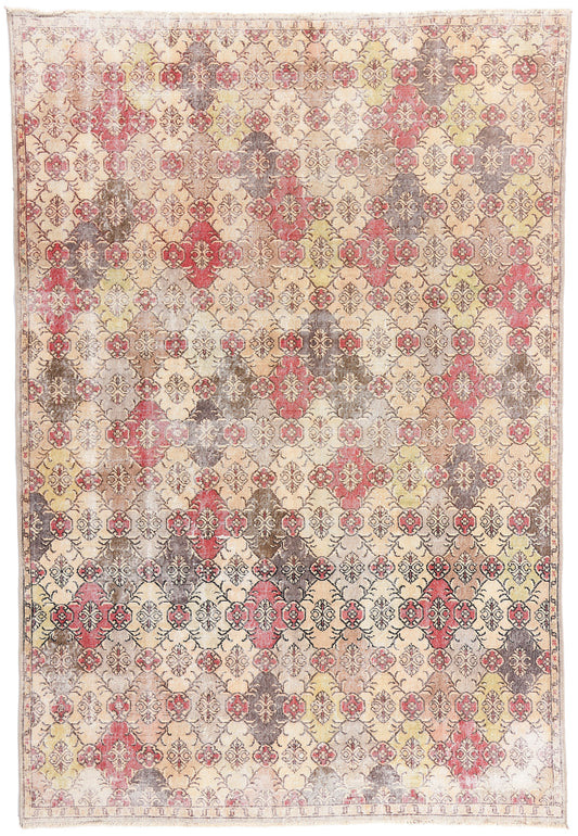 7 x 10 - Multicolor Vintage Turkish Sivas Rug - 54078
