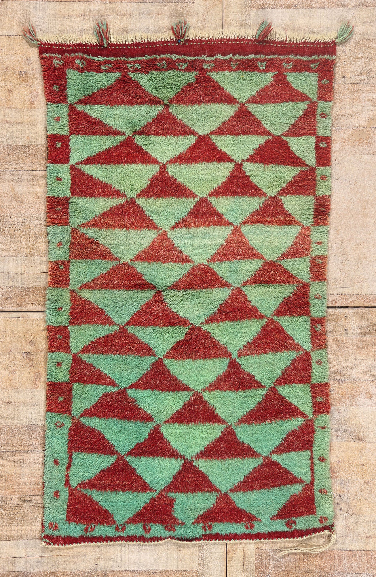 3 x 6 - Green Vintage Turkish Tulu Rug - 54079