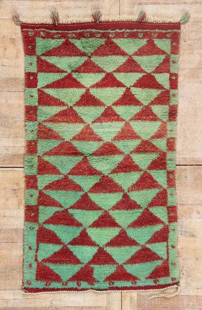 3 x 6 - Green Vintage Turkish Tulu Rug - 54079
