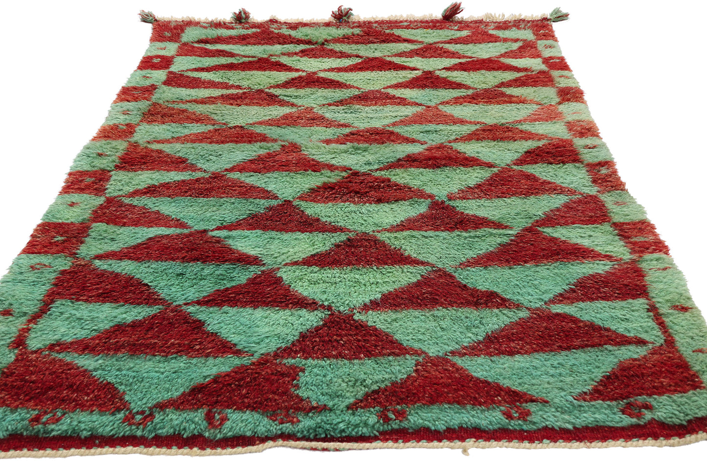 3 x 6 - Green Vintage Turkish Tulu Rug - 54079
