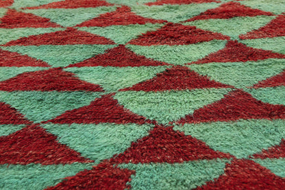 3 x 6 - Green Vintage Turkish Tulu Rug - 54079