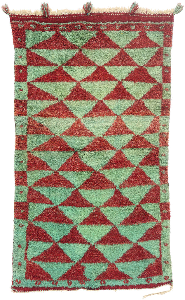 3 x 6 - Green Vintage Turkish Tulu Rug - 54079