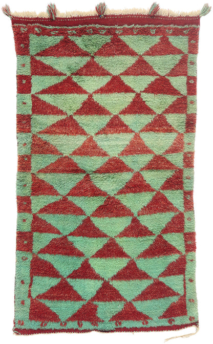 3 x 6 - Green Vintage Turkish Tulu Rug - 54079