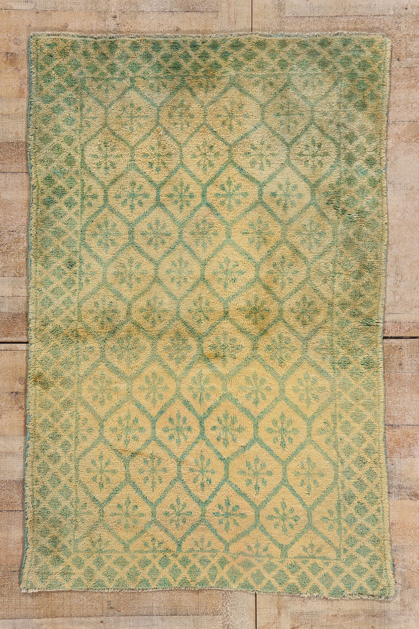 4 x 6 - Beige Vintage Turkish Tulu Rug - 54081