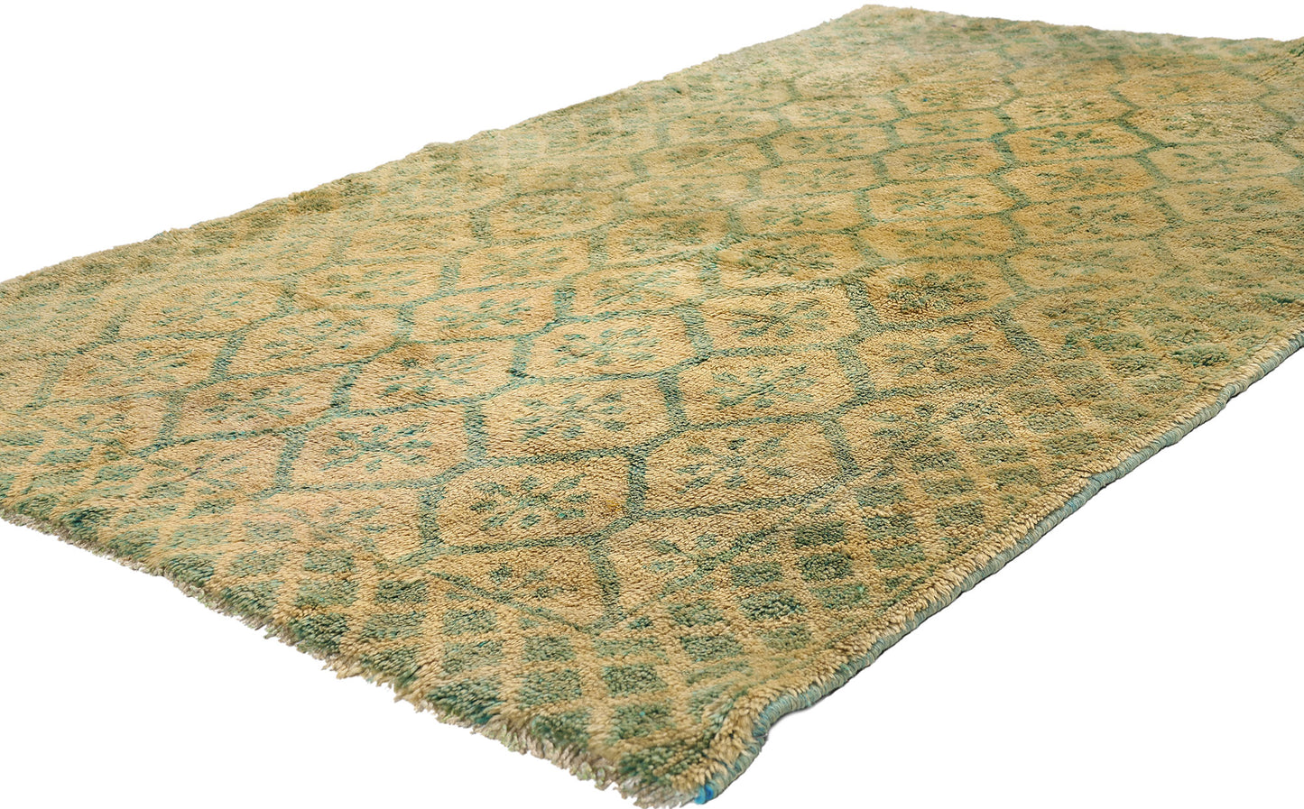 4 x 6 - Beige Vintage Turkish Tulu Rug - 54081