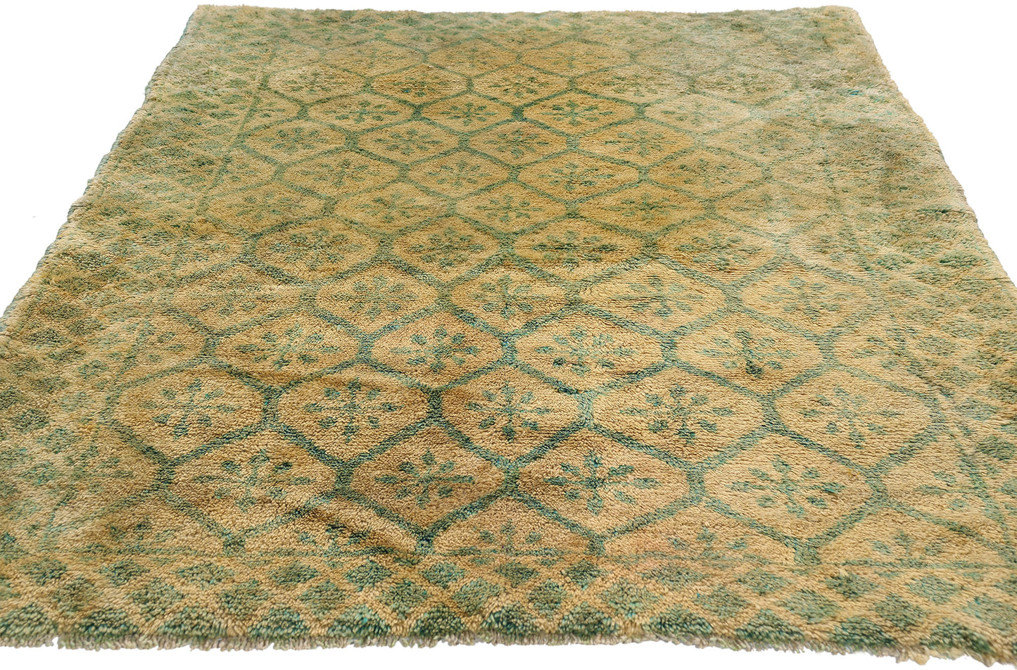 4 x 6 - Beige Vintage Turkish Tulu Rug - 54081