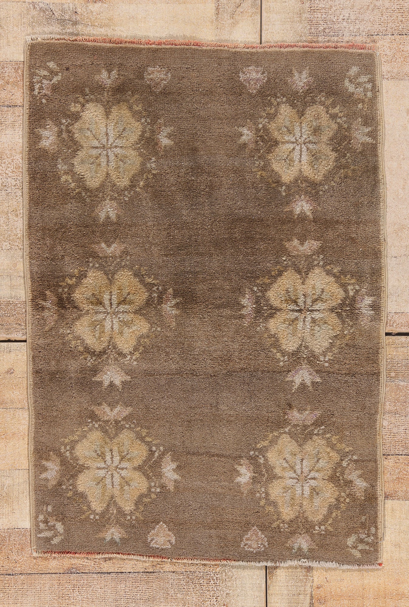 3 x 4 - Brown Vintage Turkish Tulu Rug - 54083