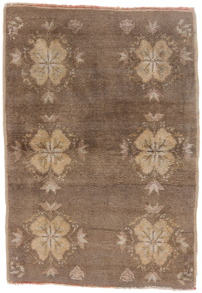 3 x 4 - Brown Vintage Turkish Tulu Rug - 54083