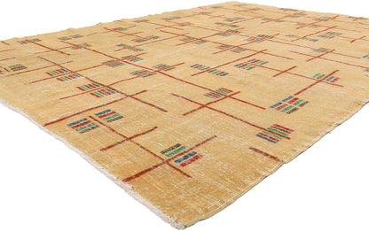 7 x 10 - Gold Vintage Turkish Sivas Rug - 54084